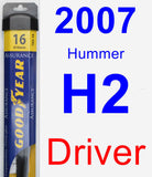 Driver Wiper Blade for 2007 Hummer H2 - Assurance