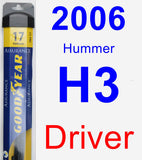 Driver Wiper Blade for 2006 Hummer H3 - Assurance