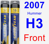 Front Wiper Blade Pack for 2007 Hummer H3 - Assurance