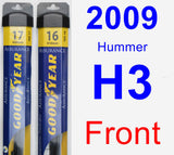 Front Wiper Blade Pack for 2009 Hummer H3 - Assurance