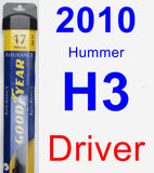 Driver Wiper Blade for 2010 Hummer H3 - Assurance