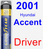 Driver Wiper Blade for 2001 Hyundai Accent - Assurance