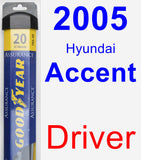 Driver Wiper Blade for 2005 Hyundai Accent - Assurance