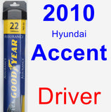 Driver Wiper Blade for 2010 Hyundai Accent - Assurance