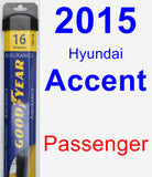 Passenger Wiper Blade for 2015 Hyundai Accent - Assurance