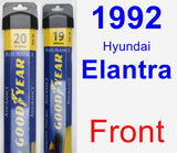 Front Wiper Blade Pack for 1992 Hyundai Elantra - Assurance