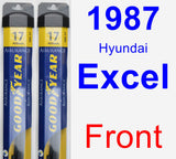 Front Wiper Blade Pack for 1987 Hyundai Excel - Assurance