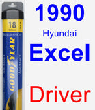 Driver Wiper Blade for 1990 Hyundai Excel - Assurance