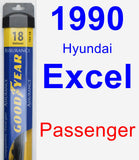 Passenger Wiper Blade for 1990 Hyundai Excel - Assurance