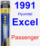 Passenger Wiper Blade for 1991 Hyundai Excel - Assurance