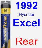 Rear Wiper Blade for 1992 Hyundai Excel - Assurance