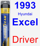 Driver Wiper Blade for 1993 Hyundai Excel - Assurance