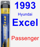 Passenger Wiper Blade for 1993 Hyundai Excel - Assurance