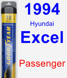 Passenger Wiper Blade for 1994 Hyundai Excel - Assurance