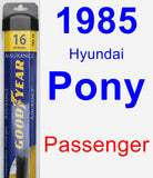 Passenger Wiper Blade for 1985 Hyundai Pony - Assurance