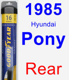 Rear Wiper Blade for 1985 Hyundai Pony - Assurance