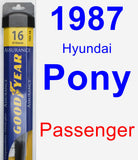 Passenger Wiper Blade for 1987 Hyundai Pony - Assurance