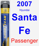 Passenger Wiper Blade for 2007 Hyundai Santa Fe - Assurance