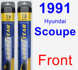 Front Wiper Blade Pack for 1991 Hyundai Scoupe - Assurance