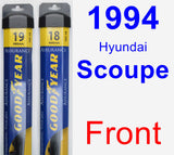 Front Wiper Blade Pack for 1994 Hyundai Scoupe - Assurance