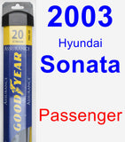 Passenger Wiper Blade for 2003 Hyundai Sonata - Assurance