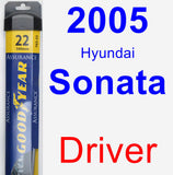 Driver Wiper Blade for 2005 Hyundai Sonata - Assurance