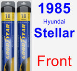 Front Wiper Blade Pack for 1985 Hyundai Stellar - Assurance