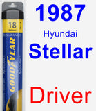 Driver Wiper Blade for 1987 Hyundai Stellar - Assurance