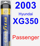 Passenger Wiper Blade for 2003 Hyundai XG350 - Assurance