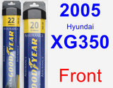 Front Wiper Blade Pack for 2005 Hyundai XG350 - Assurance