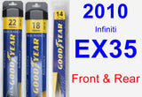Front & Rear Wiper Blade Pack for 2010 Infiniti EX35 - Assurance