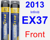 Front Wiper Blade Pack for 2013 Infiniti EX37 - Assurance