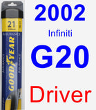 Driver Wiper Blade for 2002 Infiniti G20 - Assurance