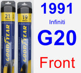 Front Wiper Blade Pack for 1991 Infiniti G20 - Assurance