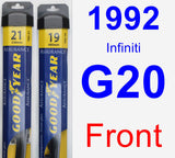 Front Wiper Blade Pack for 1992 Infiniti G20 - Assurance