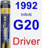 Driver Wiper Blade for 1992 Infiniti G20 - Assurance