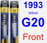 Front Wiper Blade Pack for 1993 Infiniti G20 - Assurance