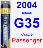 Passenger Wiper Blade for 2004 Infiniti G35 - Assurance