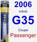 Passenger Wiper Blade for 2006 Infiniti G35 - Assurance