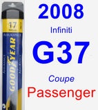 Passenger Wiper Blade for 2008 Infiniti G37 - Assurance