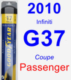 Passenger Wiper Blade for 2010 Infiniti G37 - Assurance