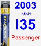 Passenger Wiper Blade for 2003 Infiniti I35 - Assurance