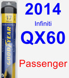 Passenger Wiper Blade for 2014 Infiniti QX60 - Assurance