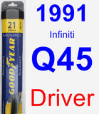 Driver Wiper Blade for 1991 Infiniti Q45 - Assurance