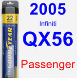 Passenger Wiper Blade for 2005 Infiniti QX56 - Assurance