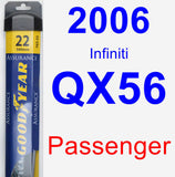 Passenger Wiper Blade for 2006 Infiniti QX56 - Assurance