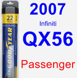 Passenger Wiper Blade for 2007 Infiniti QX56 - Assurance