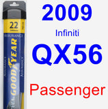 Passenger Wiper Blade for 2009 Infiniti QX56 - Assurance