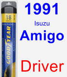 Driver Wiper Blade for 1991 Isuzu Amigo - Assurance