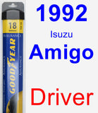 Driver Wiper Blade for 1992 Isuzu Amigo - Assurance